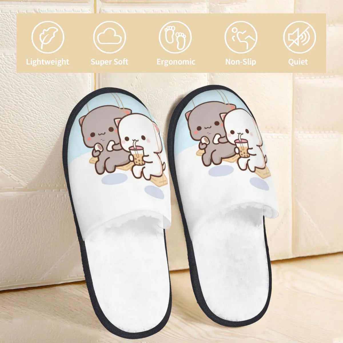 Peach And Goma Home Slippers