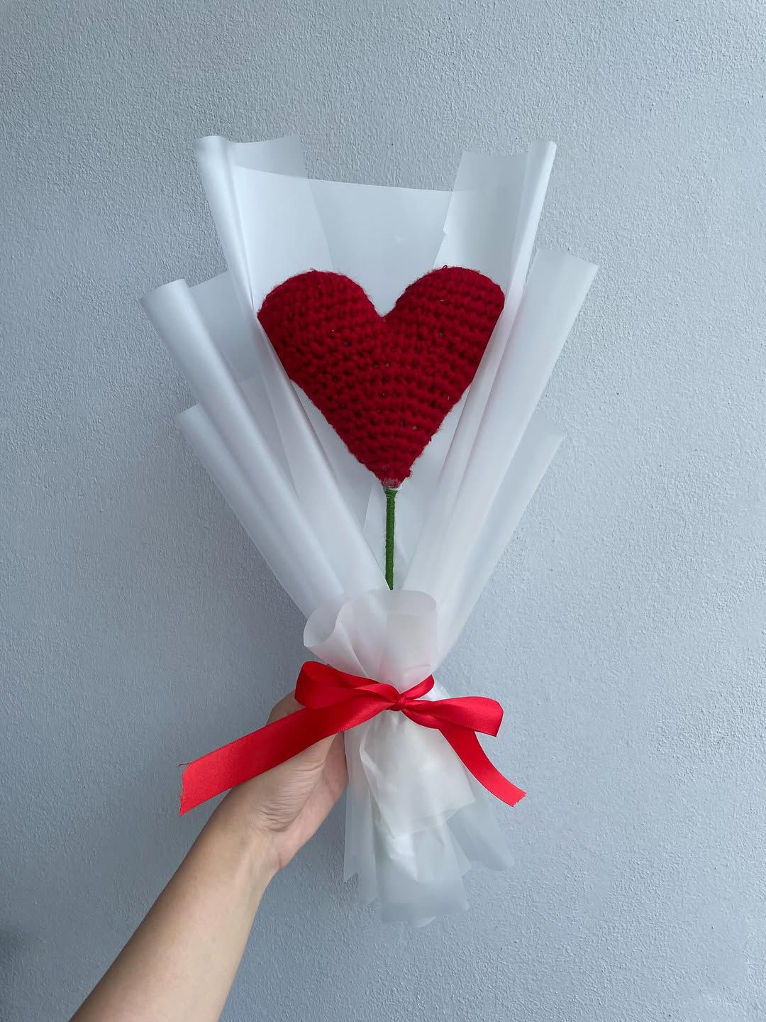 Crochet Heart Bouquet