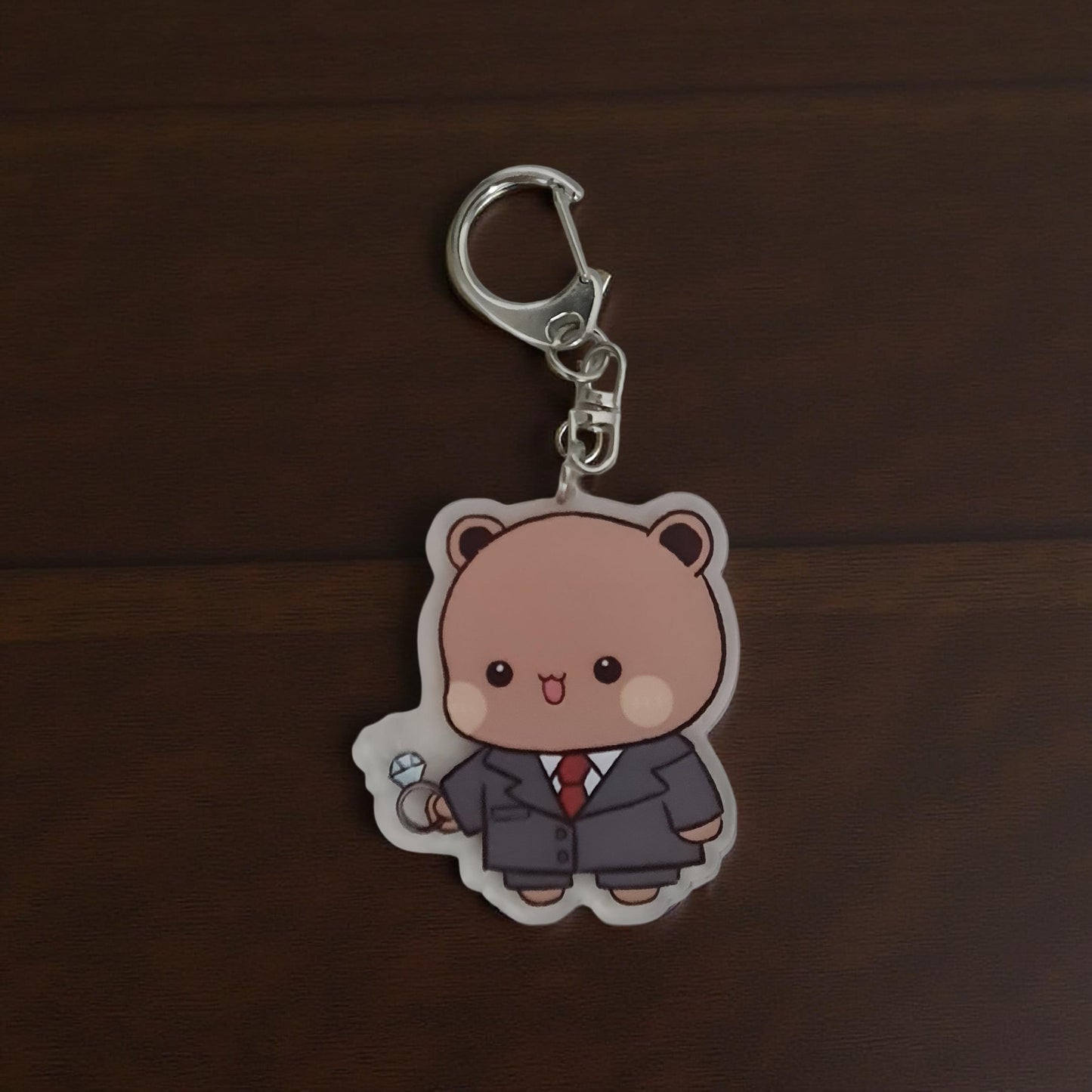 2PCS Dudu Bubu - Peach Goma KeyRing