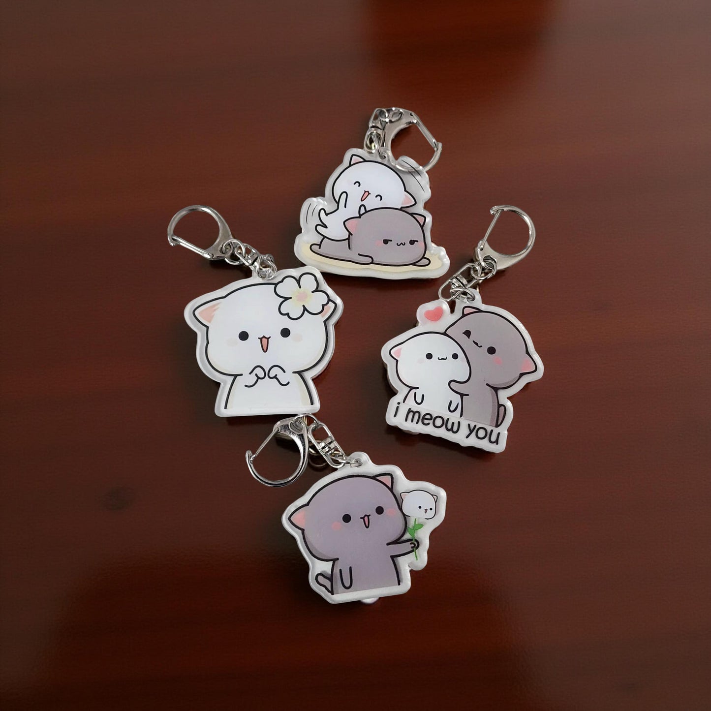 2PCS Dudu Bubu - Peach Goma KeyRing