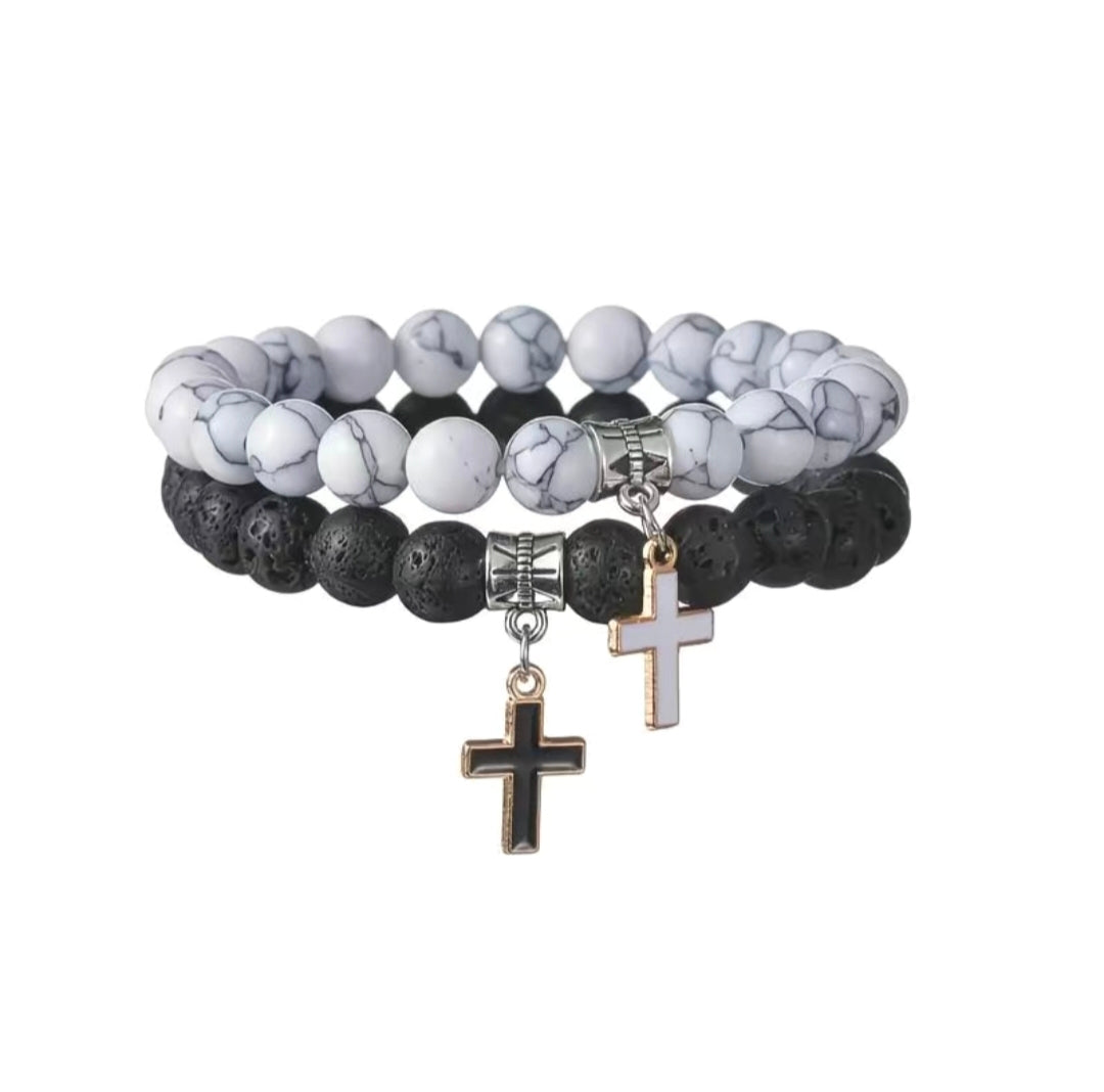 Cross Bracelet Set (2 Pieces)