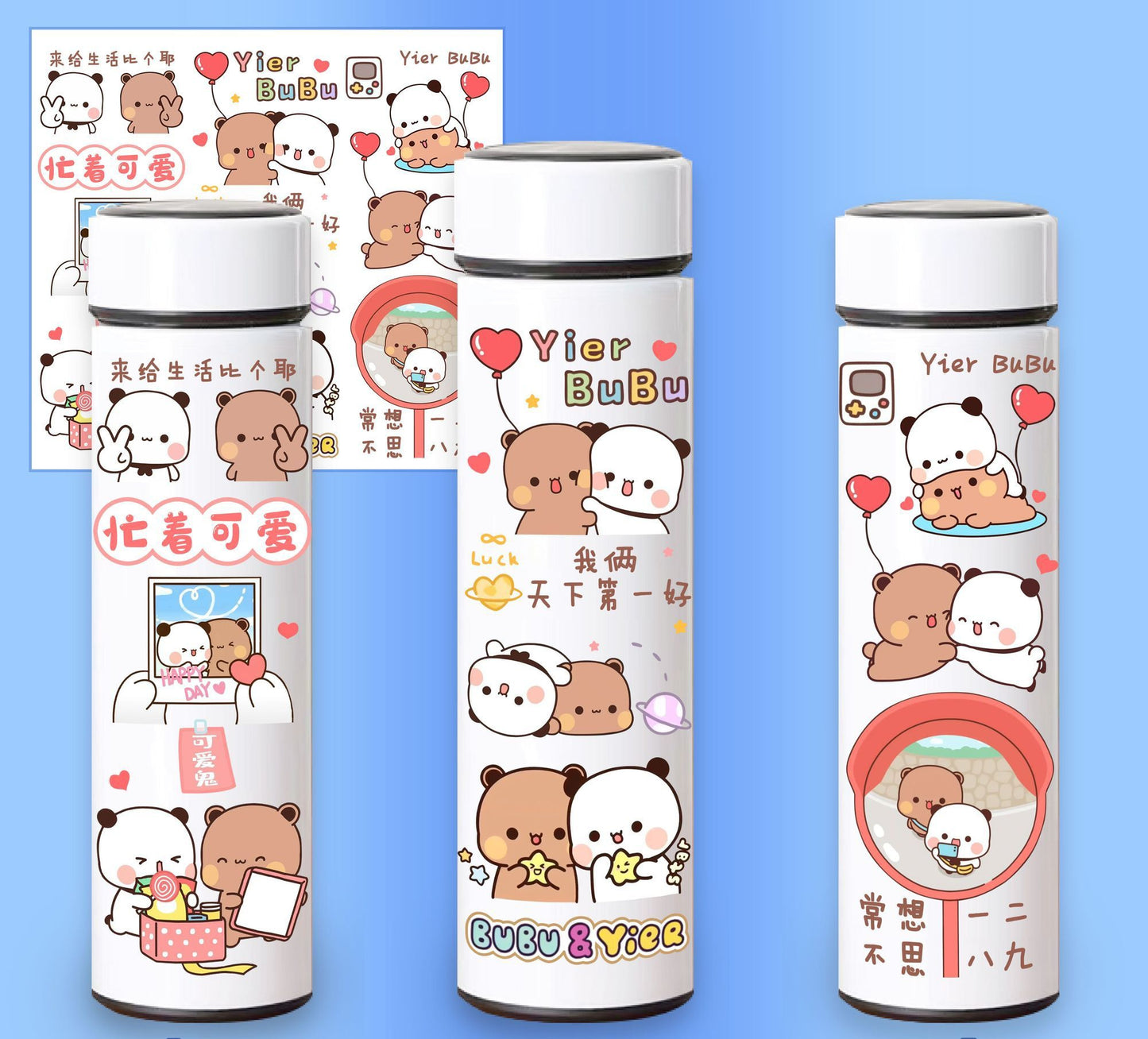 Smart Thermos Bottle + Free Brush & Sleeve-